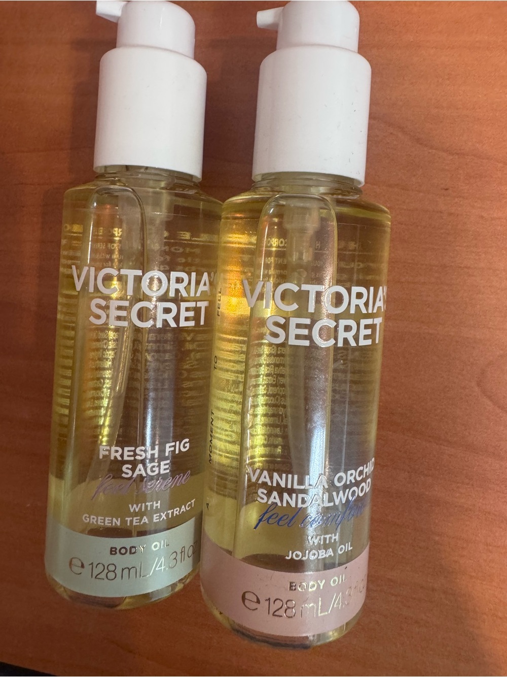 Victoria's Secret Yellow Body Oil Duo - Clear & White Pumps